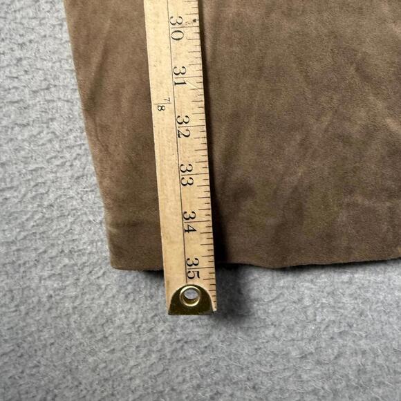 Brand New Chico's Women's Size 0 Taupe Brown Solid Faux Suede Short Mini Dress - Picture 7 of 9